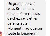 Un message de remerciement pour la réalisation d'une prestation de magie